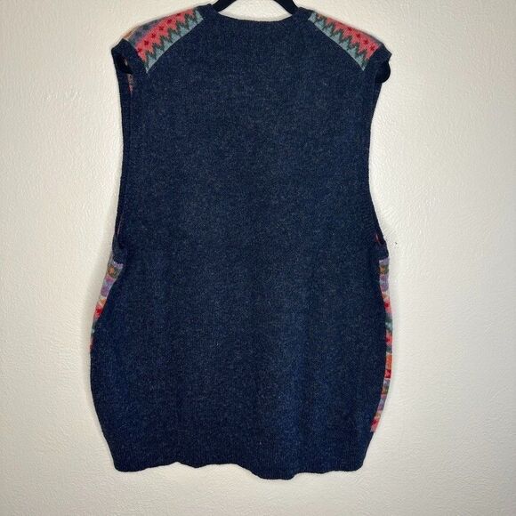 Brooks Brothers Women’s Wool Sweater Vest Size XXL Colorful Sleeveless Top - Picture 5 of 7